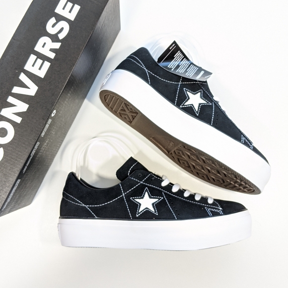 converse one star platform ox black